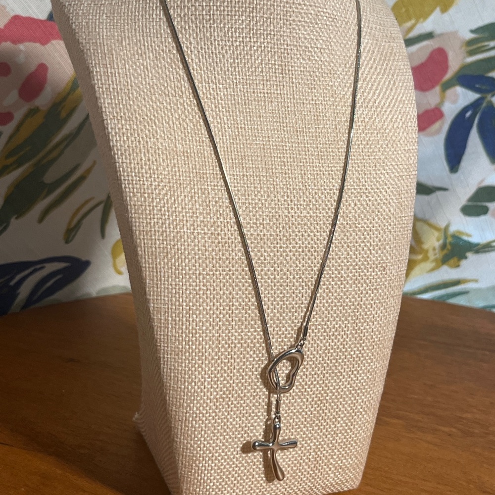 Vintage premier designs women’s cross and heart adjustable necklace - Picture 2 of 7
